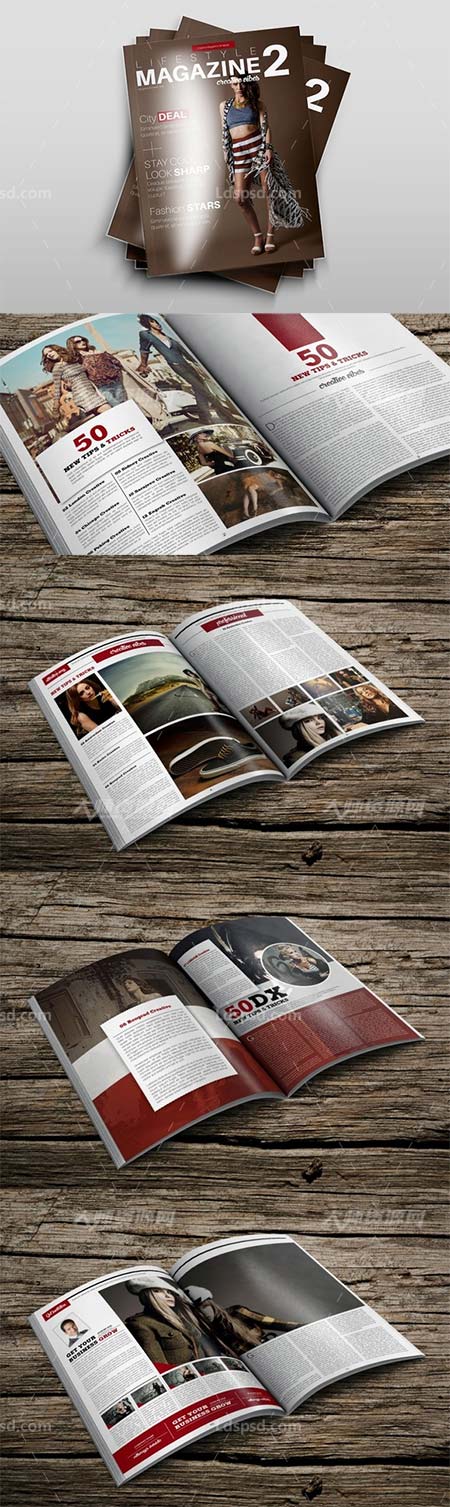 Creative Lifestyle Magazine II,indesign模板－时尚杂志(通用型/12页)